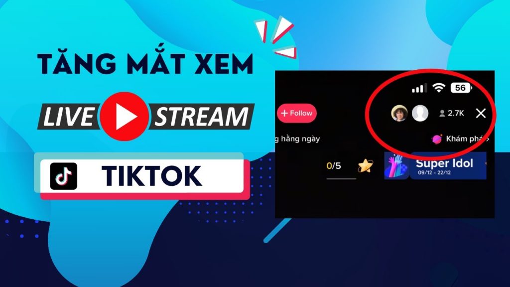 Hình ảnh minh họa về dịch vụ tăng mắt live TikTok